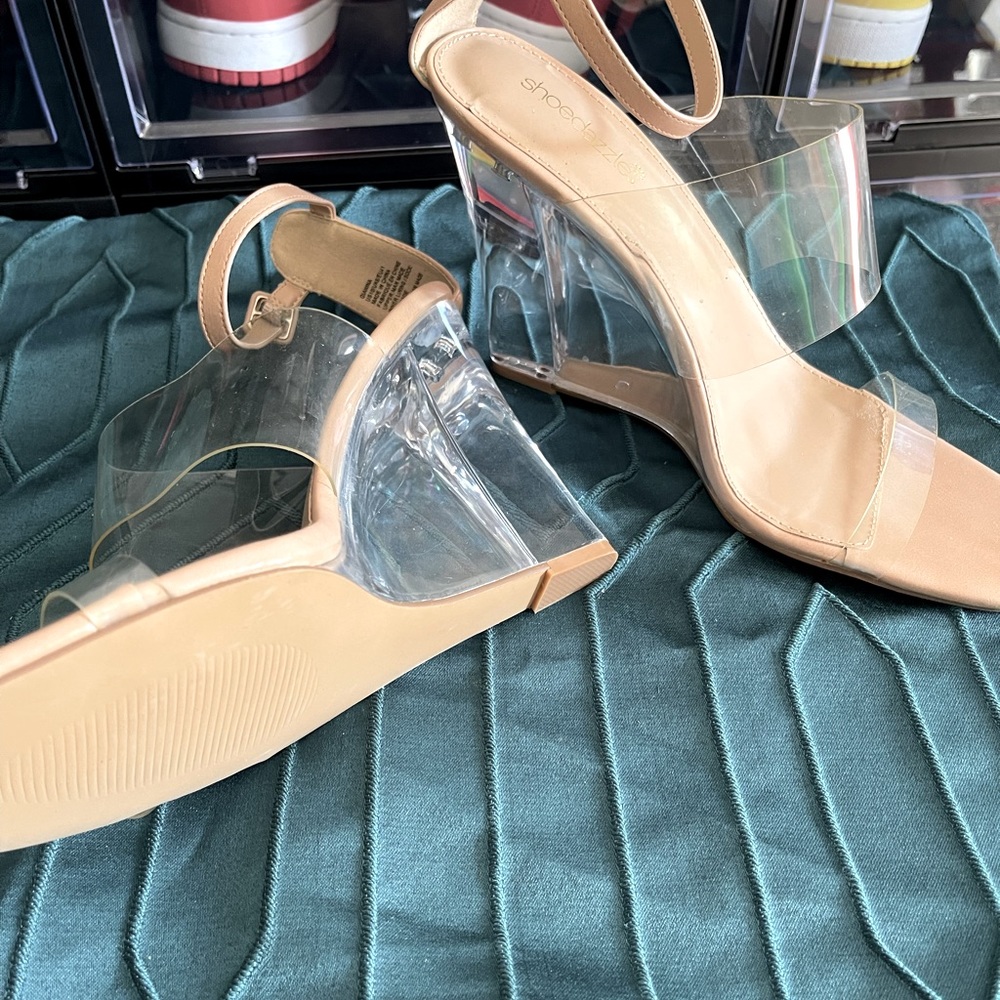Clear High heel wedge